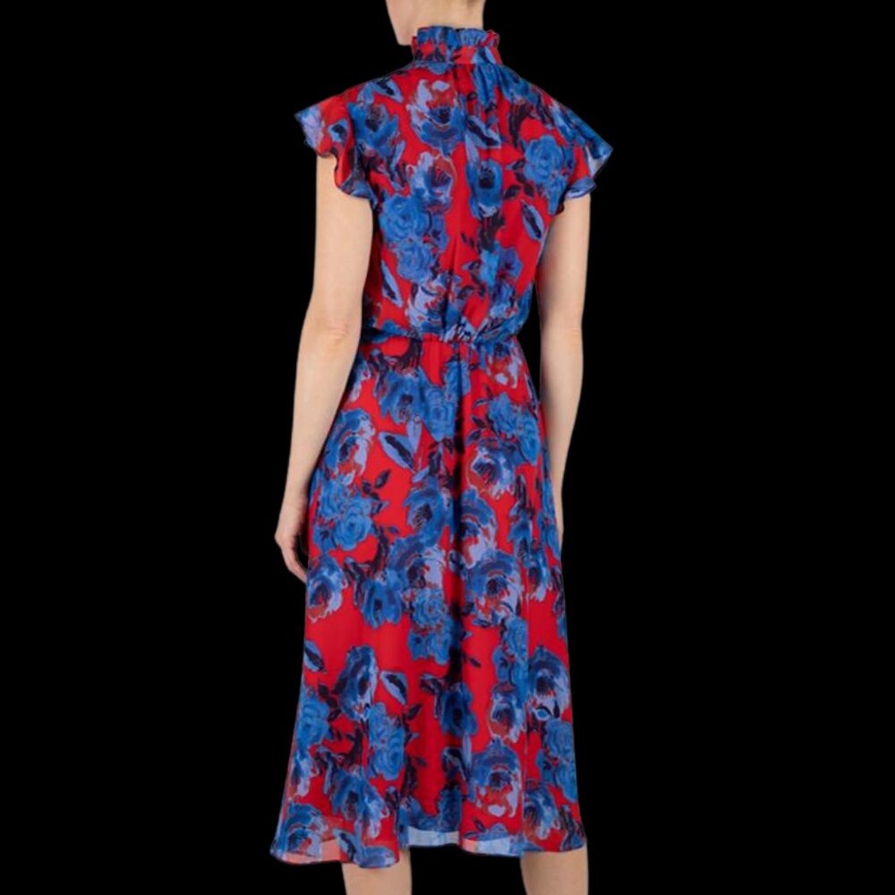 NWT Red & Blue Floral Julia Jordan Dress Sz 10 - Picture 2 of 8
